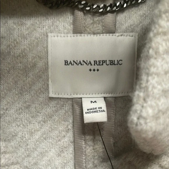 Banana Republic Factory Gray Trench Coat with Notched Lapel - Picture 2 of 6